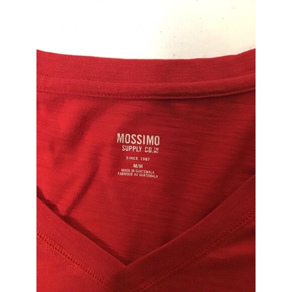 MOSSIMO- WOMENS RED BASIC LONG SLEEVE CREW NECK T-SHIRT SIZE MEDIUM - Picture 3 of 7